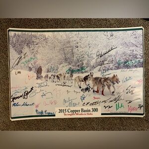 2015 Copper Basin 300 Sled Dog Race Signed Poster